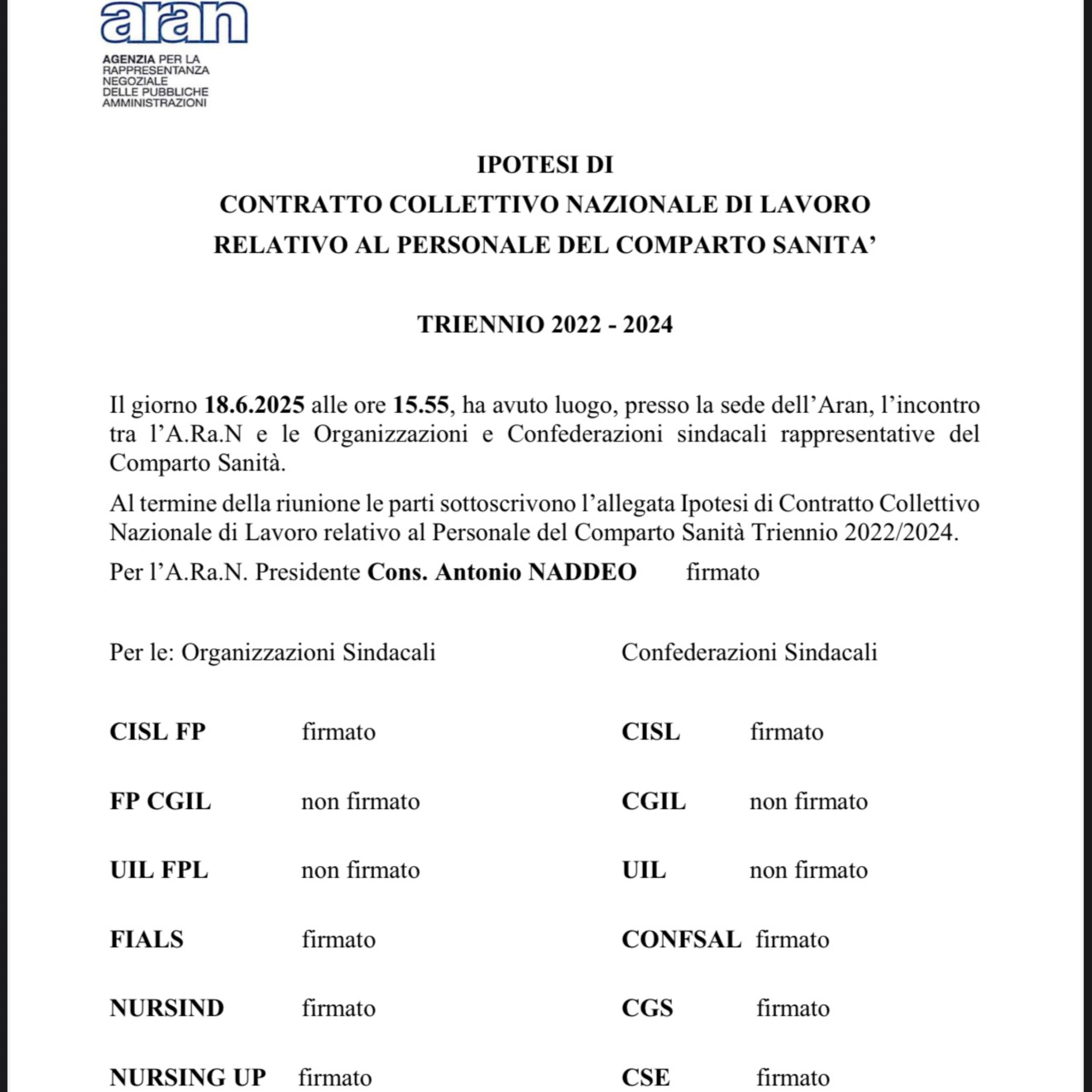 CONTRATTO SANITA’ 2022 – 2024
